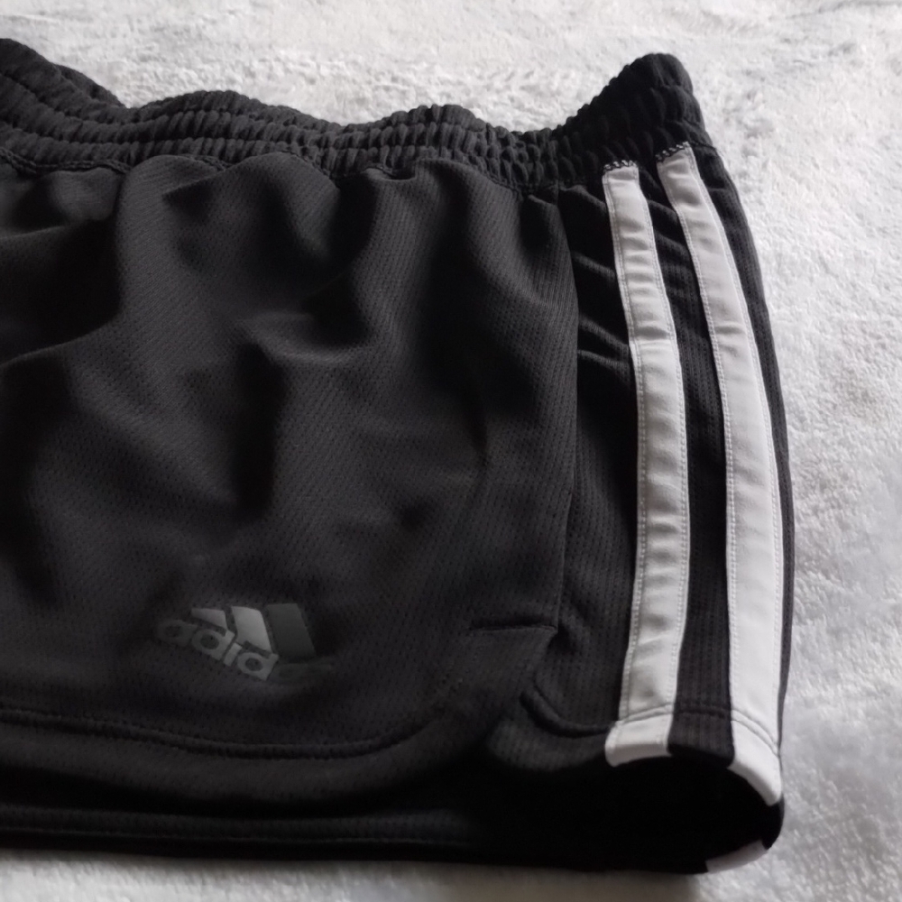 Adidas Primegreen Classic Black & White Athletic Running Shorts